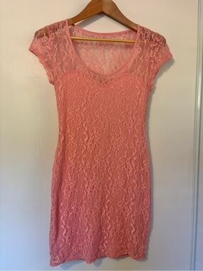 Guess Floral Sheer Mini Dress Size Medium Y2K Feminine Dainty Romantic Dance